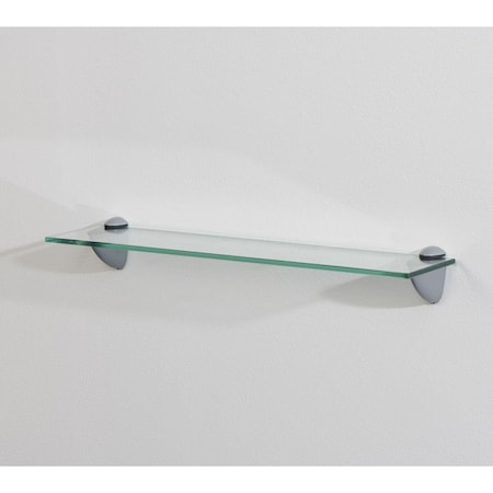 Home Improvement 24 x 4 in. Wallscapes Clear Glass Shelf Kit HO3036520